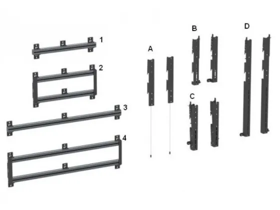 Support mural SMS Modules LFD PRO II 900