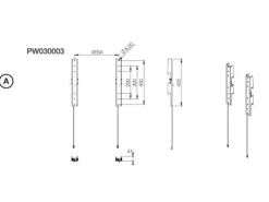 Support mural SMS Modules LFD PRO II 900