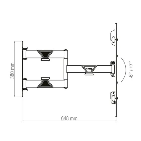 Support mural TV/Display Hagor BrackIT XXL HD II - 65 - 98" inclinable et pivotant