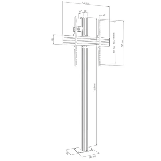 Support mur/sol Hagor CPS Floor-Wall Single - 55-65"