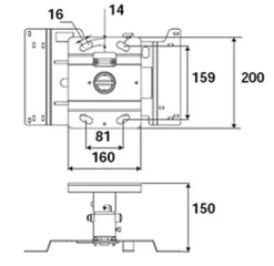 Support plafond Epson ELPMB22 pour les séries EB, EH et EMP