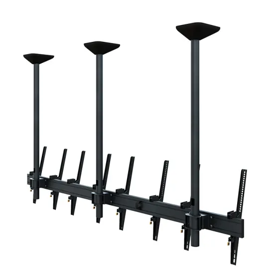 Support plafond Hagor comPROnents® Menuboard pour 4 Displays - 46"-65" (Portrait, inclinable)