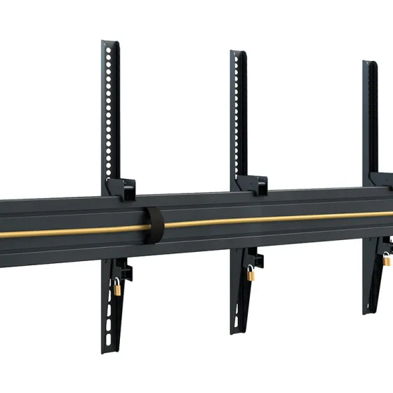 Support plafond Hagor comPROnents® Menuboard pour 4 Displays - 46"-65" (Portrait, inclinable)
