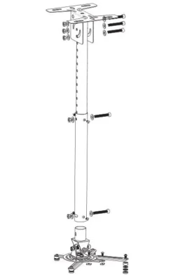 Support plafond Optoma OCM815W - 58-83 cm, blanc (inclinable, rotatif et pivotant)