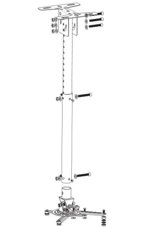 Support plafond Optoma OCM815W - 58-83 cm, blanc (inclinable, rotatif et pivotant)