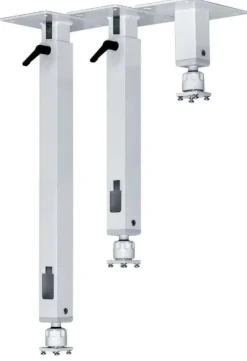 Support plafond PeTa standard avec rotule en acier, longueur variable 60–110 cm