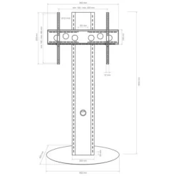 Support sur pied Hagor Elia SB Back-to-Back pour 2 x Displays - jusqu'à 75″ (recto-verso)