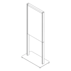 Support sur pied Hagor pour Samsung OM55N-D à double face