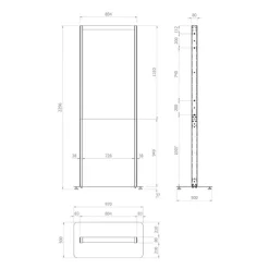 Support sur pied Hagor pour Samsung OM55N-D à double face