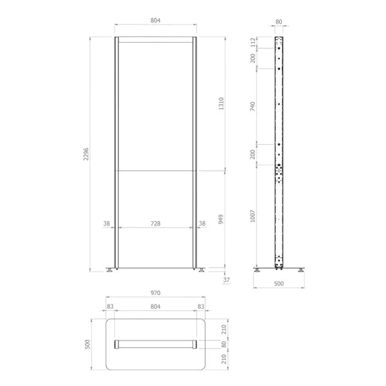 Support sur pied Hagor pour Samsung OM55N-D à double face