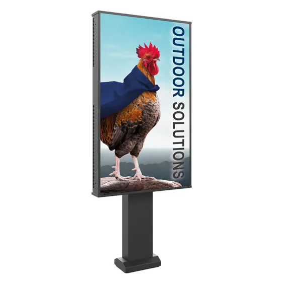 Support sur pied Hagor ScreenOut® OH 75 - Stèle d'extérieur pour Samsung série OH 75 - Portrait