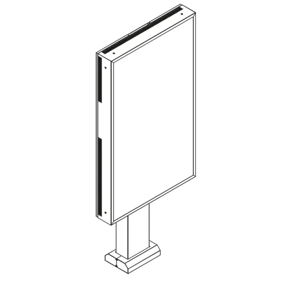 Support sur pied Hagor ScreenOut® OH 75 - Stèle d'extérieur pour Samsung série OH 75 - Portrait