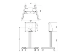 Support sur pied Réglable de 46 à 84 pouces