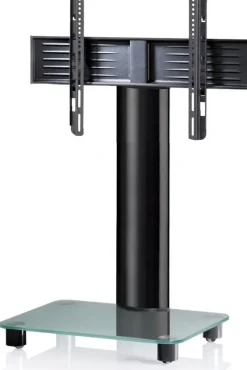 Support TV mobile VCM "Tosal" noir, verre dépoli