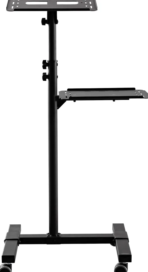 Table mobile de présentation celexon PT3020 pour vidéoprojecteur, à 2 plateaux - Noir
