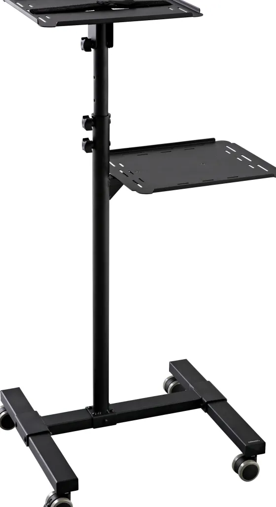 Table mobile de présentation celexon PT3020 pour vidéoprojecteur, à 2 plateaux - Noir