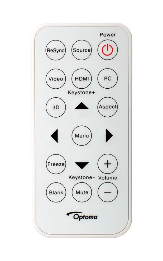 Telecommande de rechange pour Optoma W307UST
