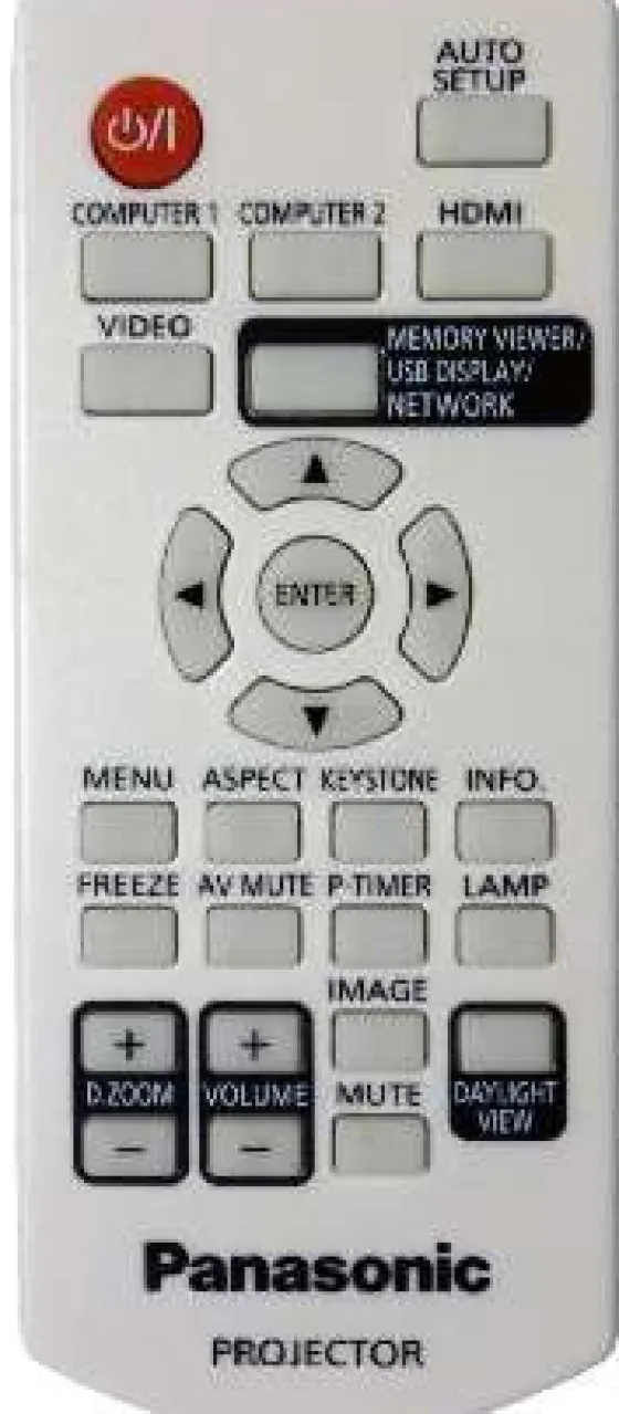 Télécommande Panasonic pour PT-LB332/382/412, PT-LW312/362, PT-TW342/343, PT-TX312/402