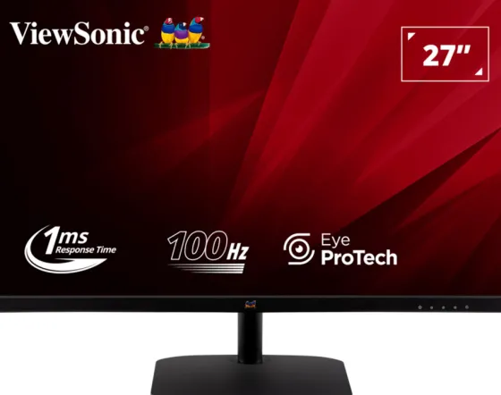 ViewSonic VA2732-H-2 moniteur IPS Full HD 27 pouces avec une fréquence de 100 Hz et un temps de réponse rapide de 1 ms