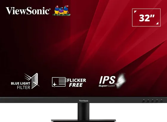 ViewSonic VA3209-2K-MHD 32" IPS Moniteur, 2560 x 1440 QHD / WQHD, 75Hz, 4ms