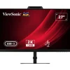 ViewSonic VG2741V-2K Écran de visioconférence QHD de 27 pouces avec port USB-C et webcam certifiée Windows Hello