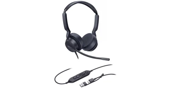 Yealink UH42 Casque filaire double USB-C/A | Certifié pour Microsoft Teams