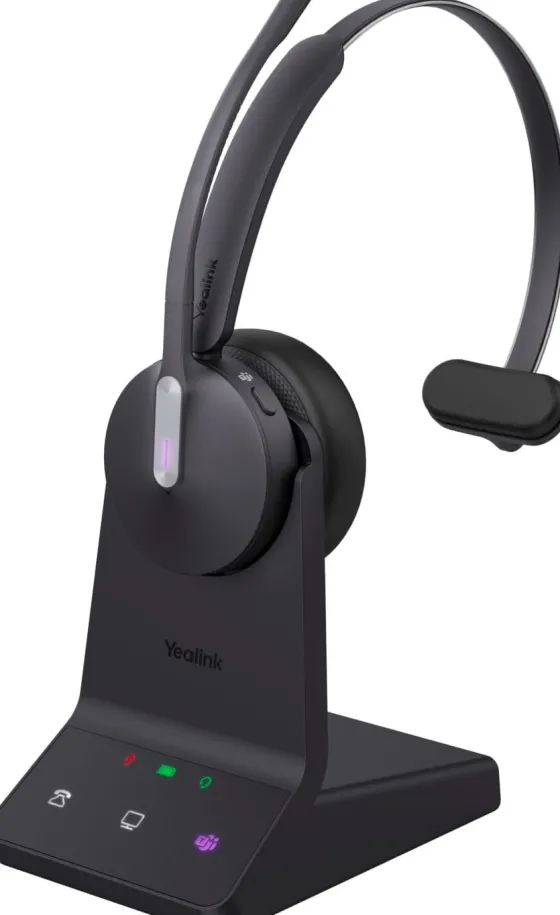 Yealink WH64 - Micro-casque mono, DECT, certifié pour Microsoft Teams